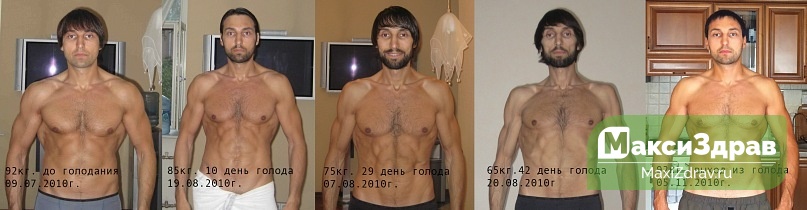 Фото до и после голодание 21 день